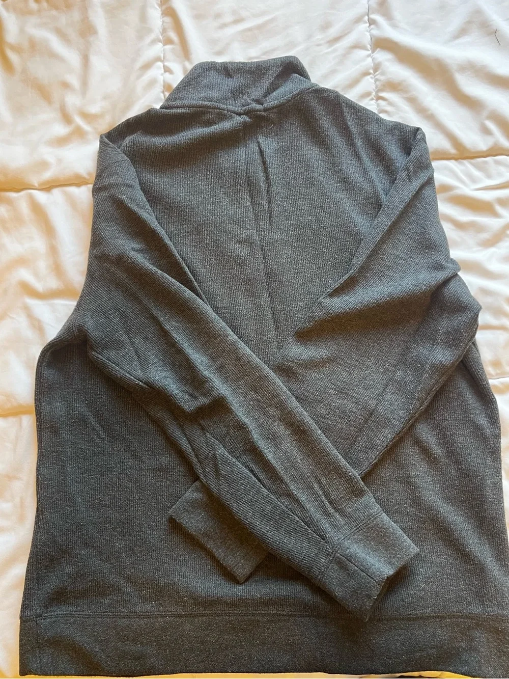 Banana Republic Men's Charcoal Quarter-Zip Sweater
